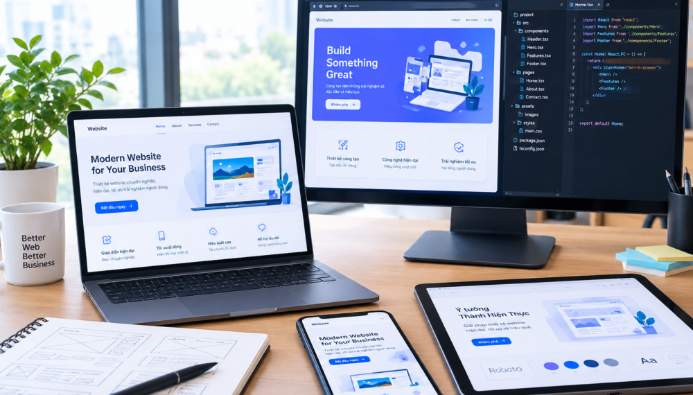 Không gian thiết kế web đa thiết bị