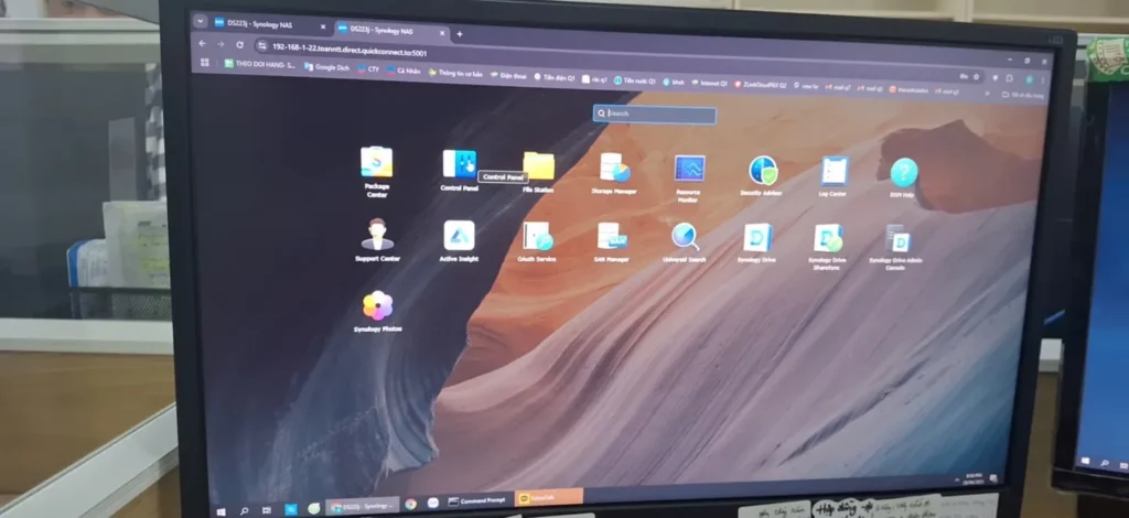 Giao diện cài đặt NAS Synology