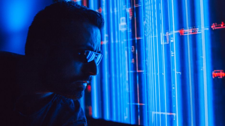 Cybersecurity defense AI, futuristic threat intelligence, secure network